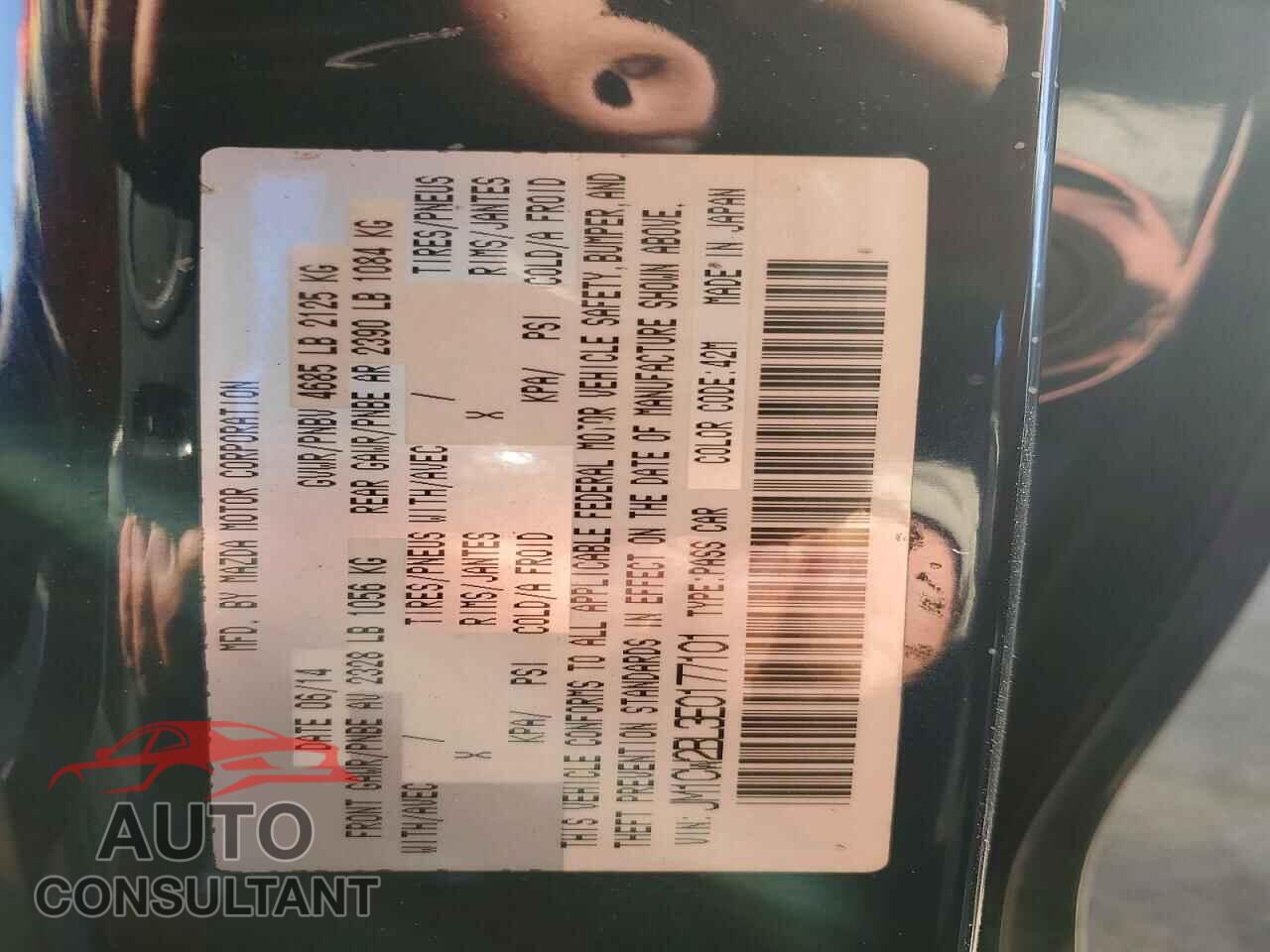 MAZDA 5 2014 - JM1CW2BL3E0177101