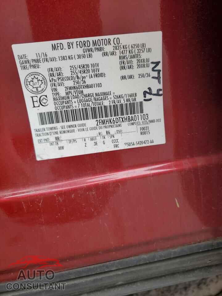 FORD FLEX 2017 - 2FMHK6DTXHBA01103
