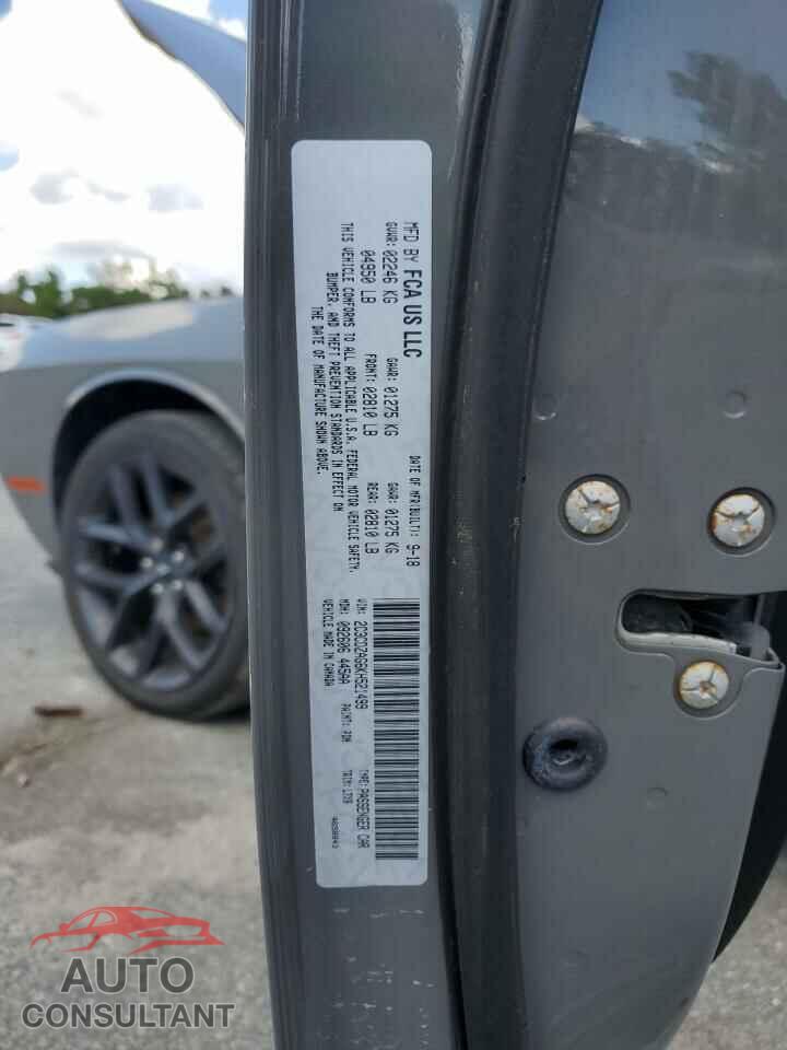 DODGE CHALLENGER 2019 - 2C3CDZAG6KH521499