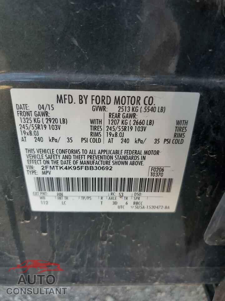 FORD EDGE 2015 - 2FMTK4K95FBB30692