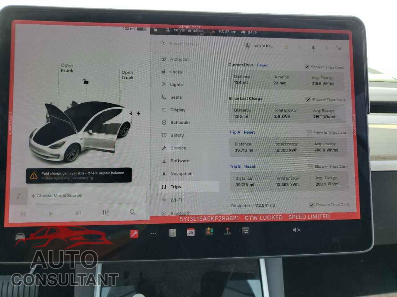 TESLA MODEL 3 2019 - 5YJ3E1EA5KF299821