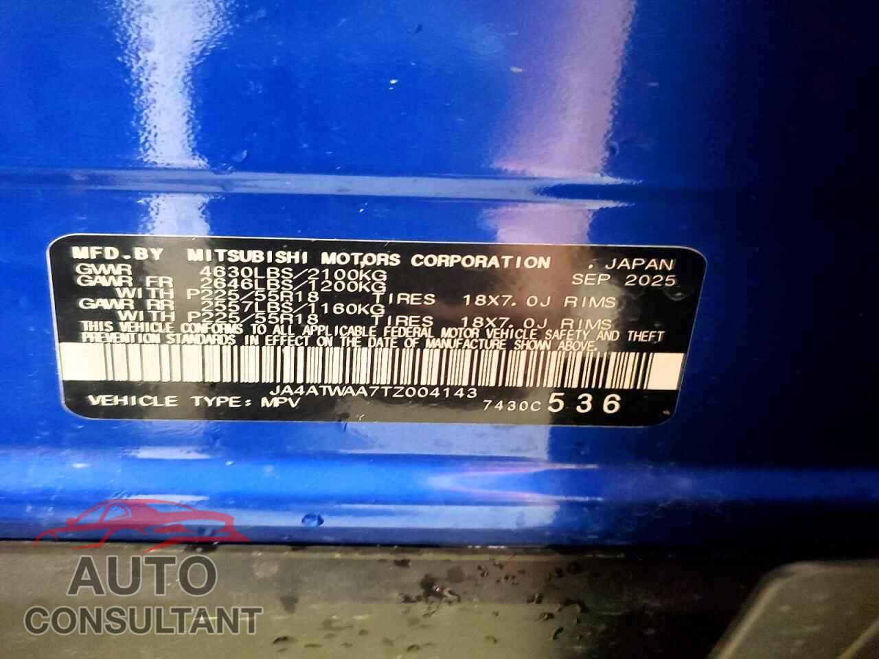 MITSUBISHI ECLIPSE 2026 - JA4ATWAA7TZ004143