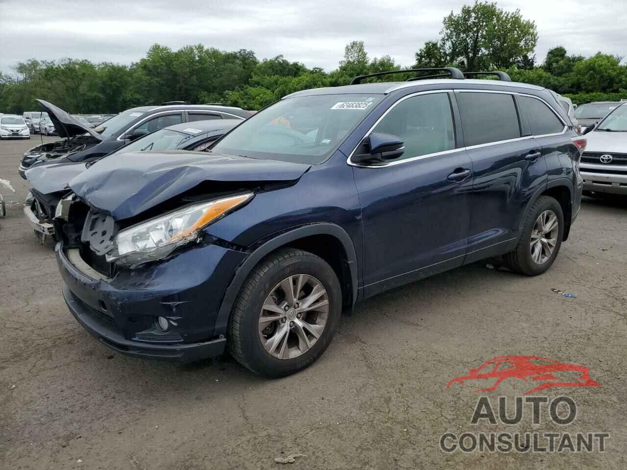 TOYOTA HIGHLANDER 2014 - 5TDJKRFH5ES013122