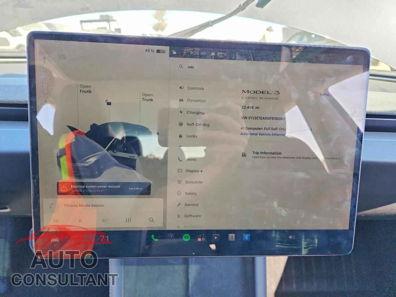 TESLA MODEL 3 2025 - 5YJ3E1EA9SF936080