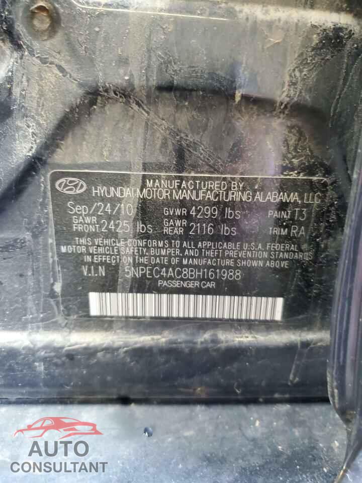 HYUNDAI SONATA 2011 - 5NPEC4AC8BH161988