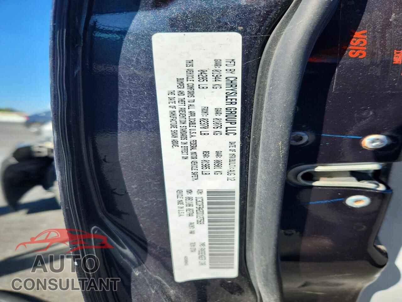 DODGE DART 2013 - 1C3CDFBA2DD127569