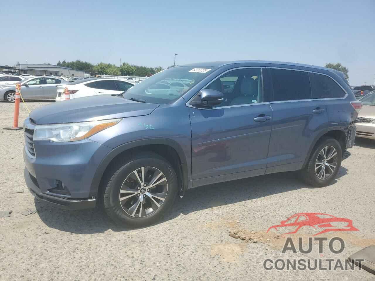 TOYOTA HIGHLANDER 2016 - 5TDJKRFH9GS299799