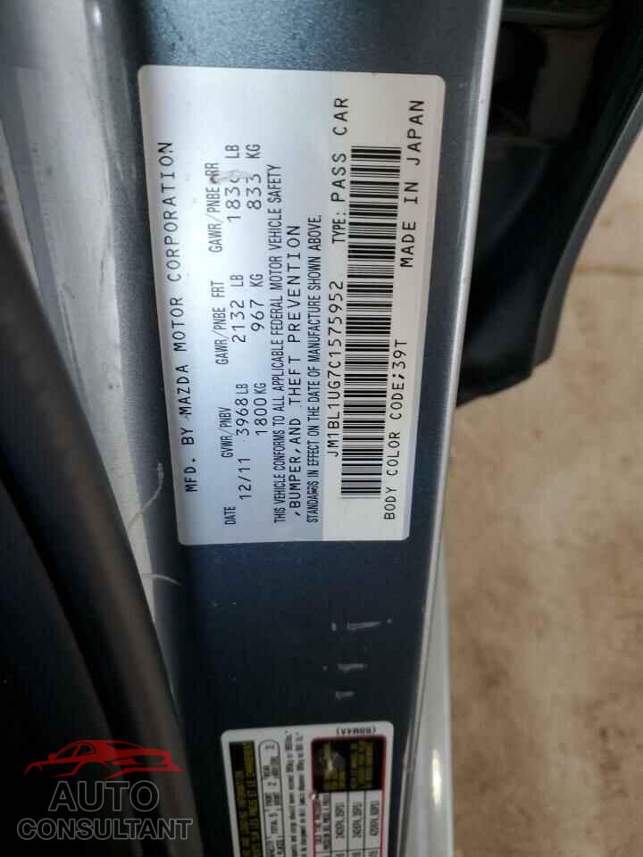 MAZDA 3 2012 - JM1BL1UG7C1575952