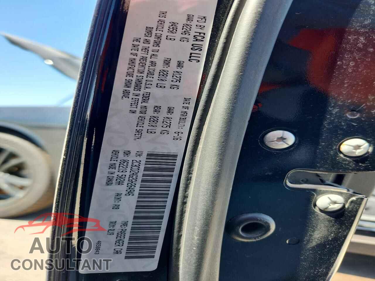 DODGE CHALLENGER 2016 - 2C3CDZAG2GH264946