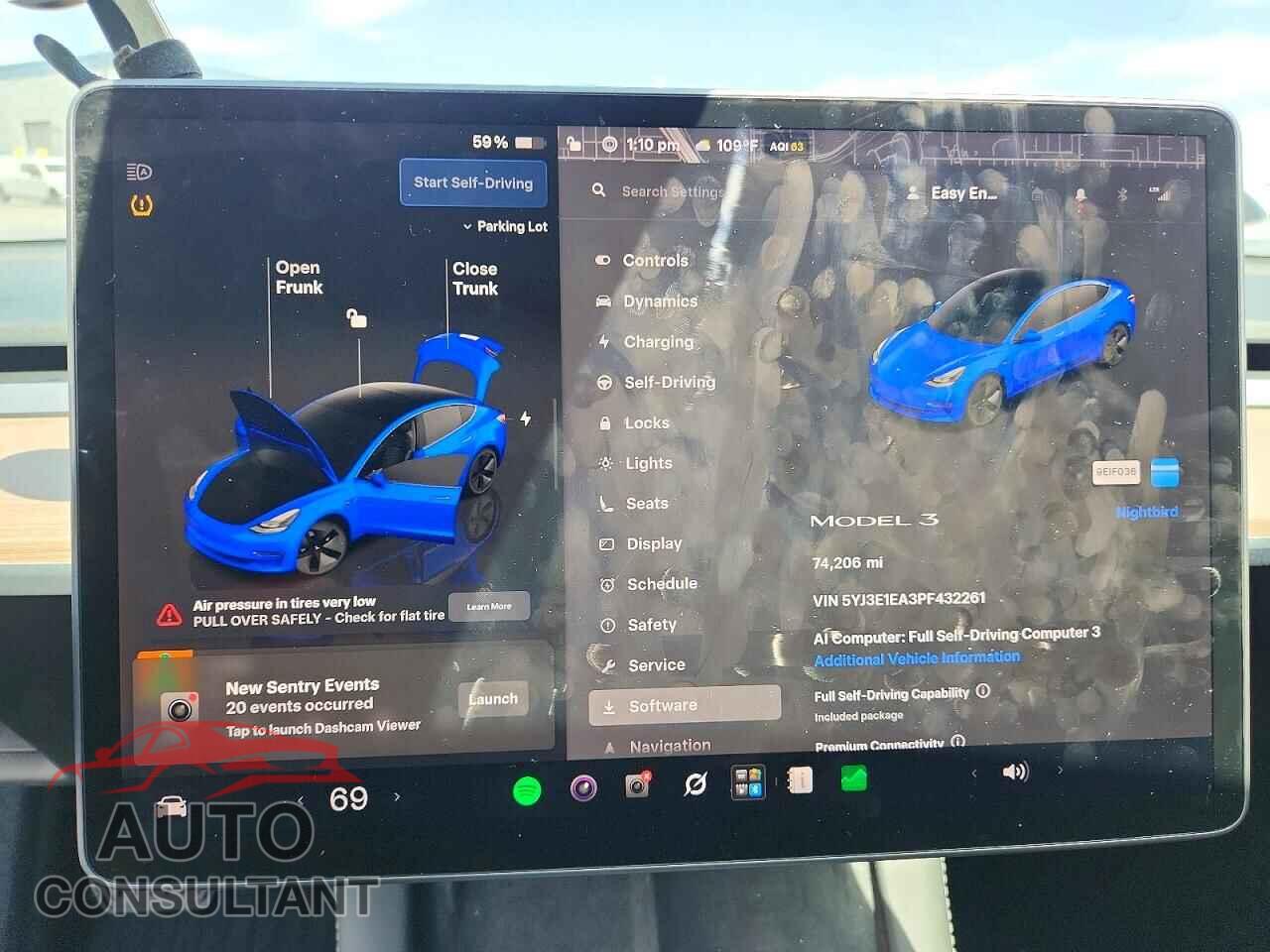 TESLA MODEL 3 2023 - 5YJ3E1EA3PF432261
