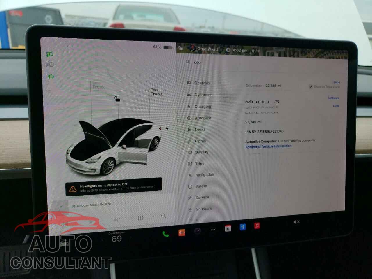 TESLA MODEL 3 2020 - 5YJ3E1EB9LF621046