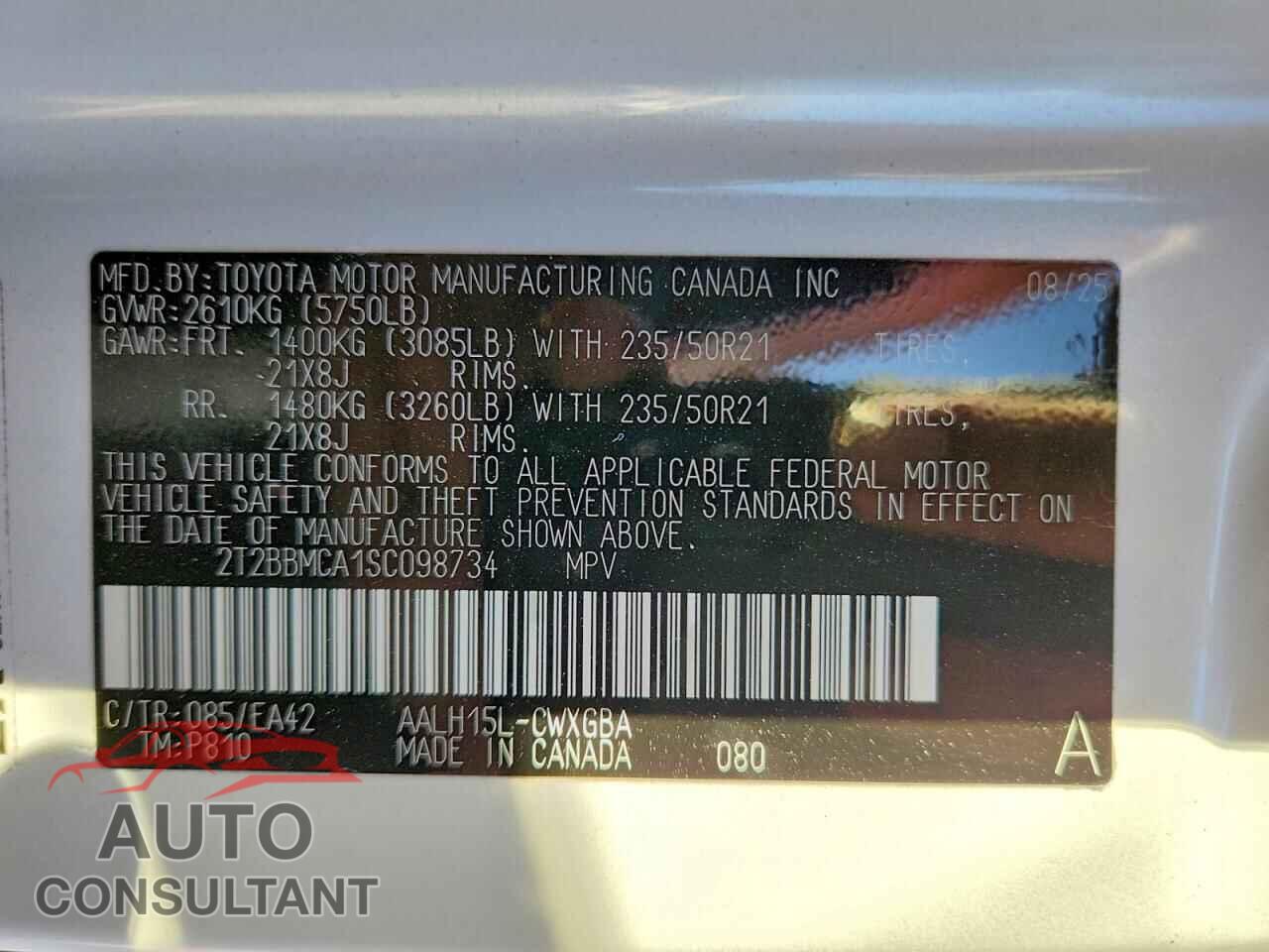 LEXUS RX350H 2025 - 2T2BBMCA1SC098734