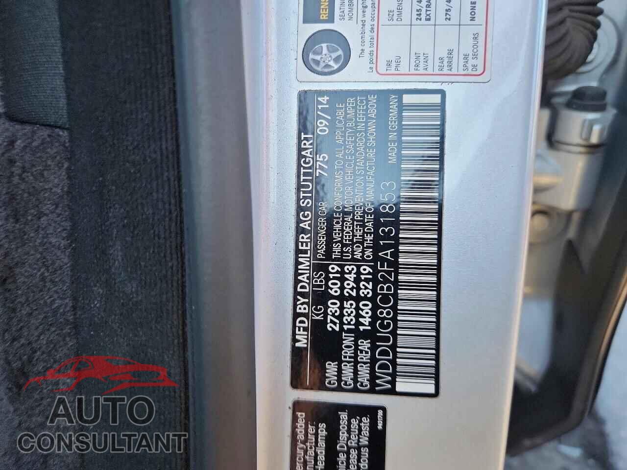 MERCEDES-BENZ S-CLASS 2015 - WDDUG8CB2FA131853