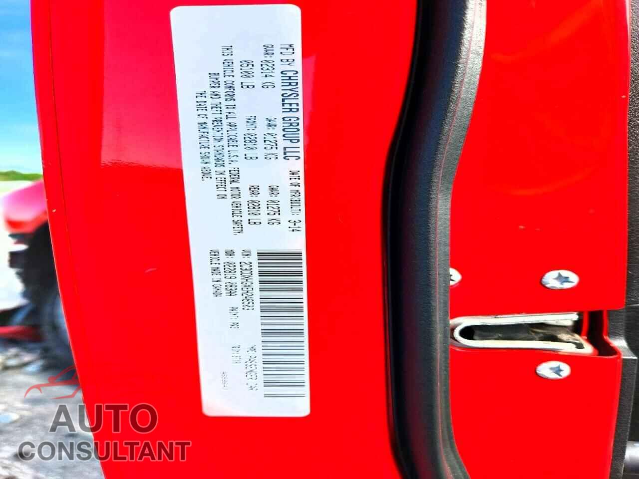 DODGE CHARGER 2014 - 2C3CDXHGXEH248503