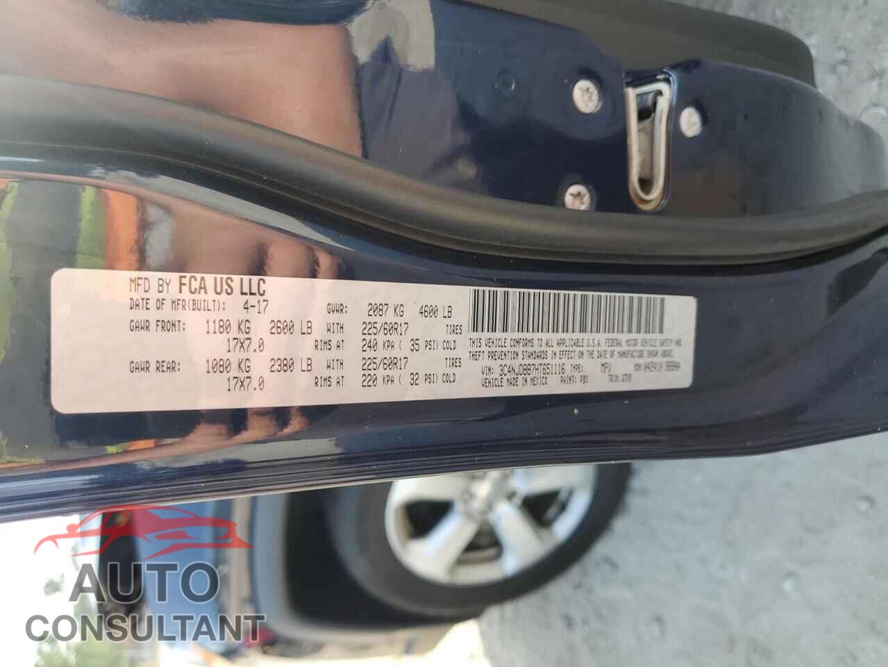 JEEP COMPASS 2017 - 3C4NJDBB7HT651116