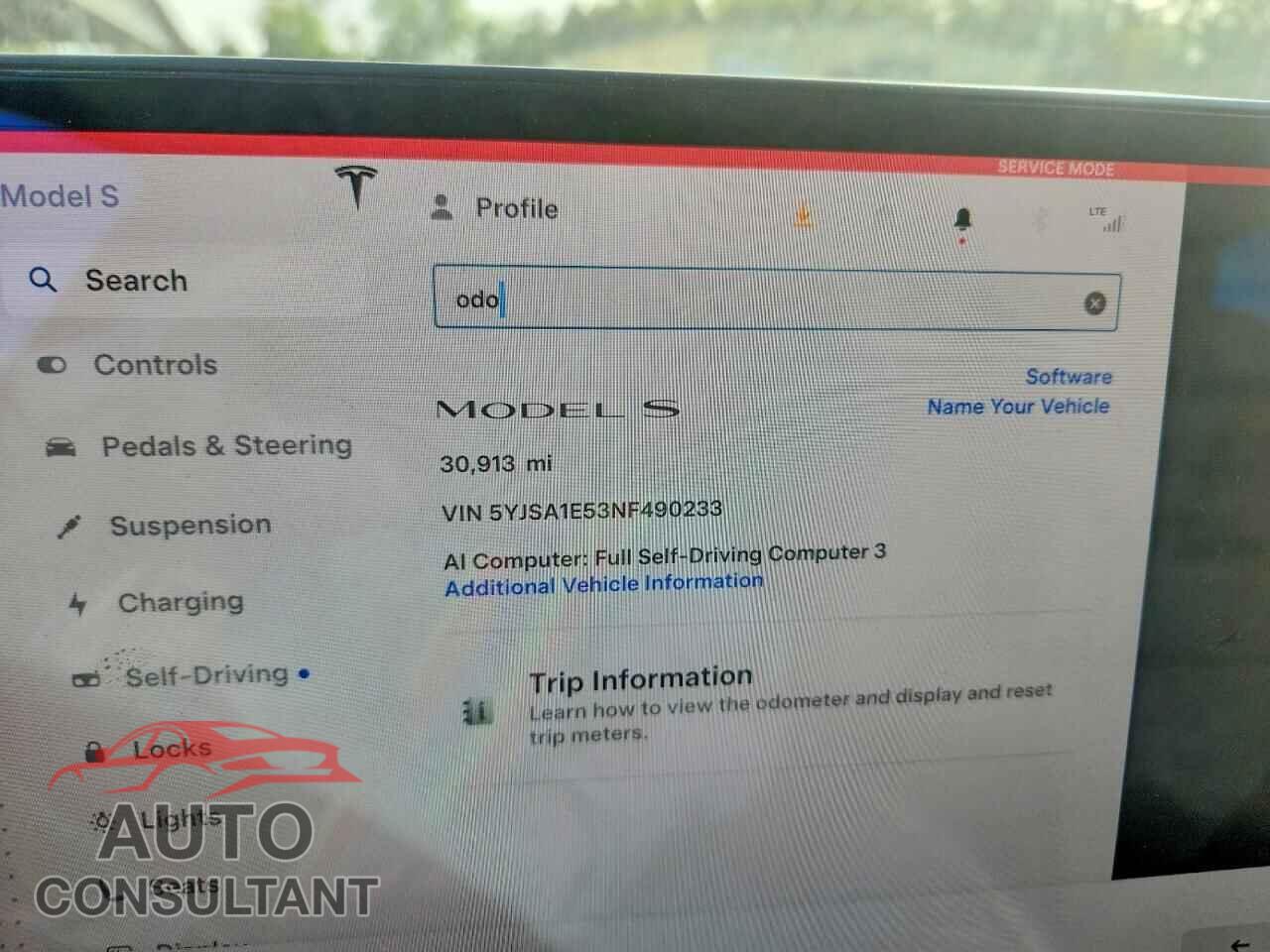 TESLA MODEL S 2022 - 5YJSA1E53NF490233