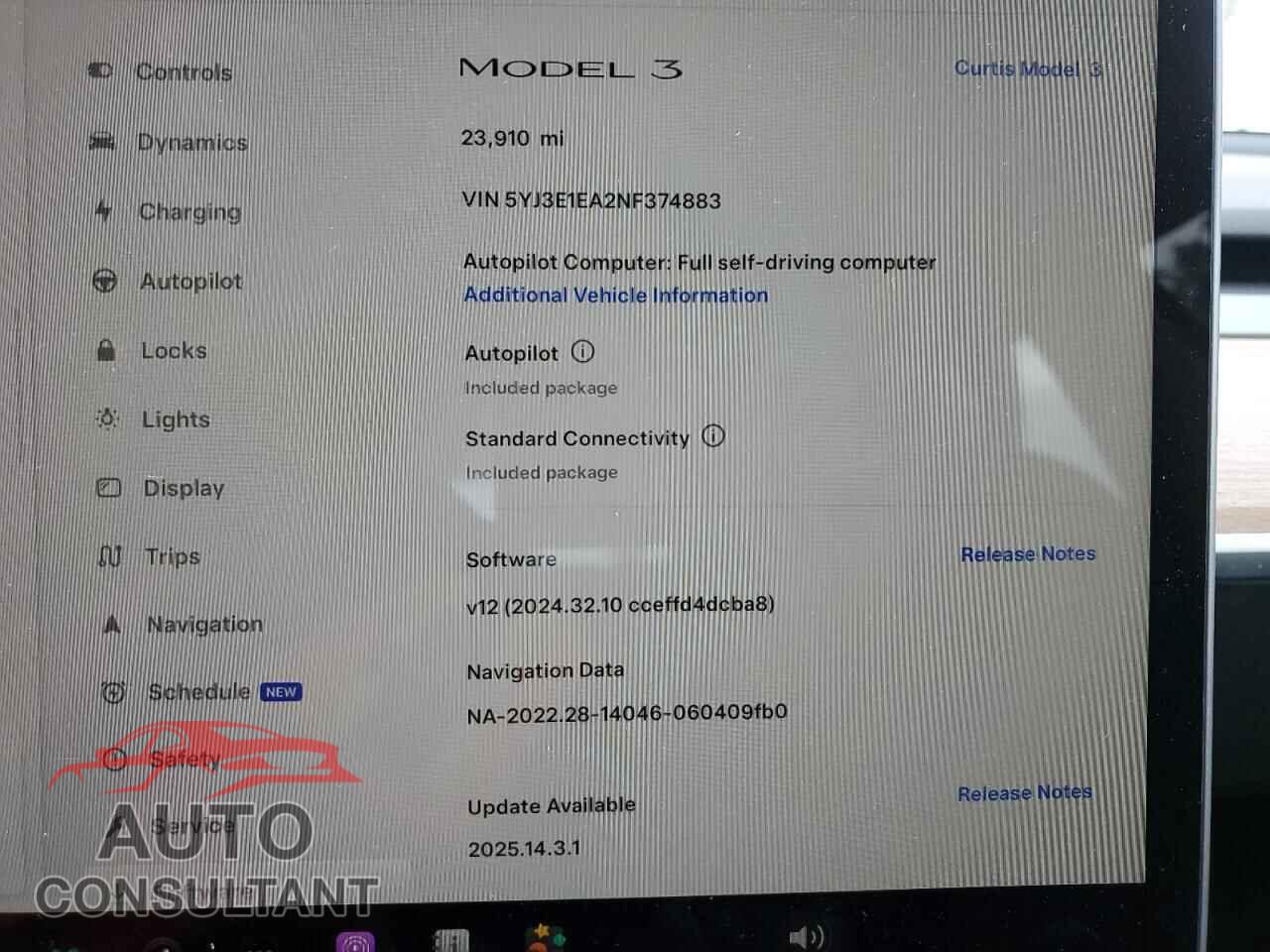 TESLA MODEL 3 2022 - 5YJ3E1EA2NF374883