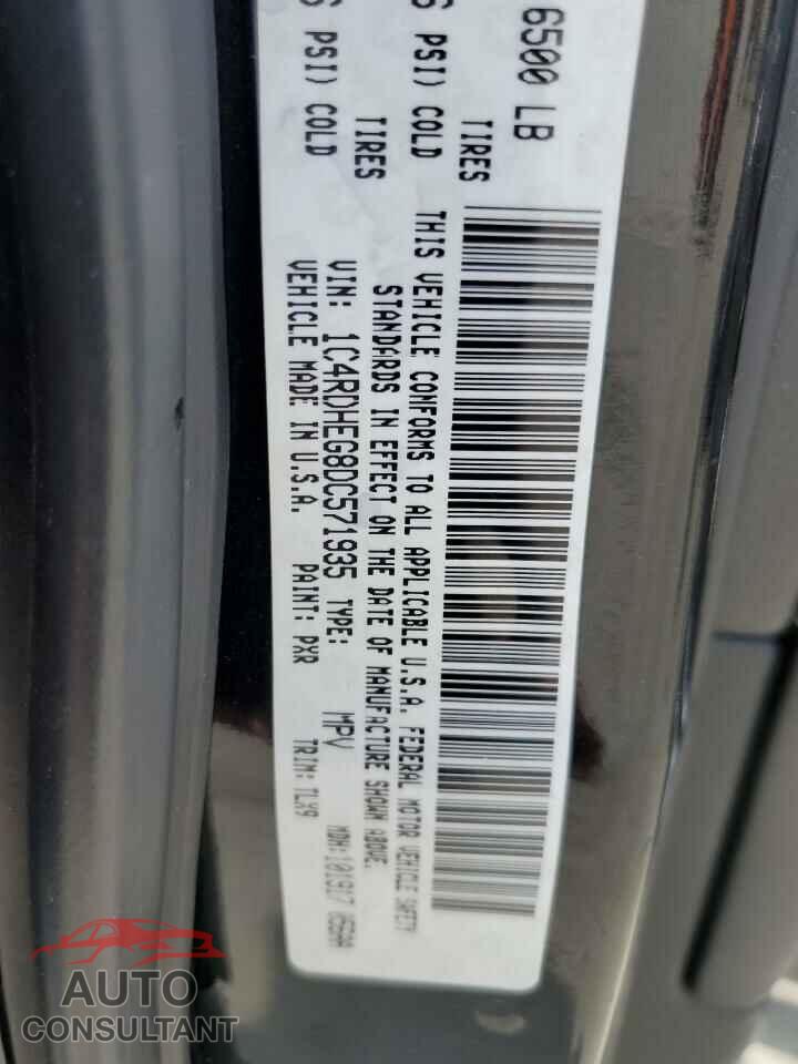 DODGE DURANGO 2013 - 1C4RDHEG8DC571935