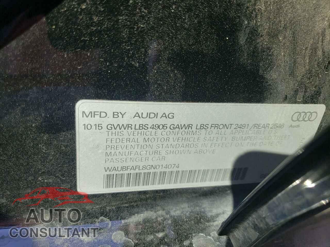 AUDI A4 2016 - WAUBFAFL8GN014074