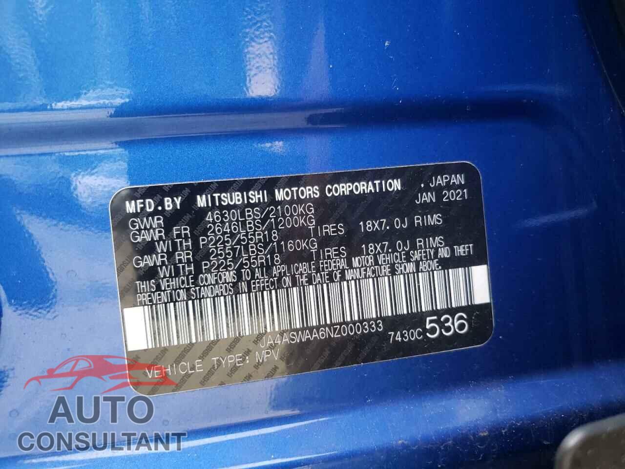 MITSUBISHI ECLIPSE 2022 - JA4ASWAA6NZ000333