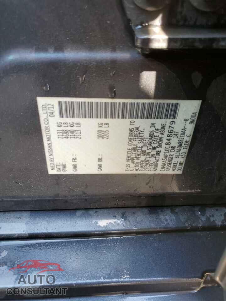 NISSAN MAXIMA 2012 - 1N4AA5AP1CC848679