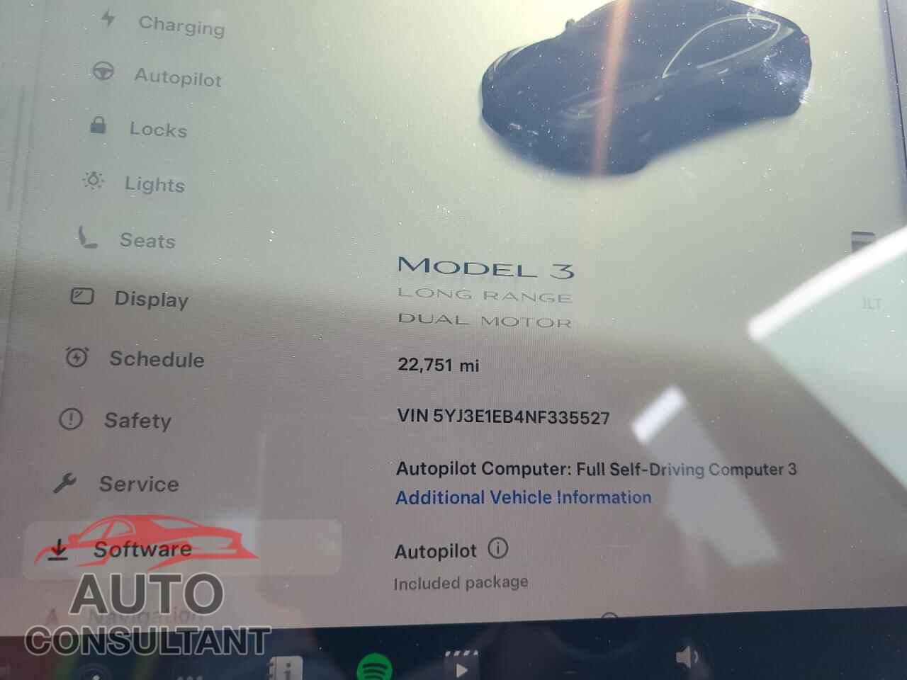 TESLA MODEL 3 2022 - 5YJ3E1EB4NF335527