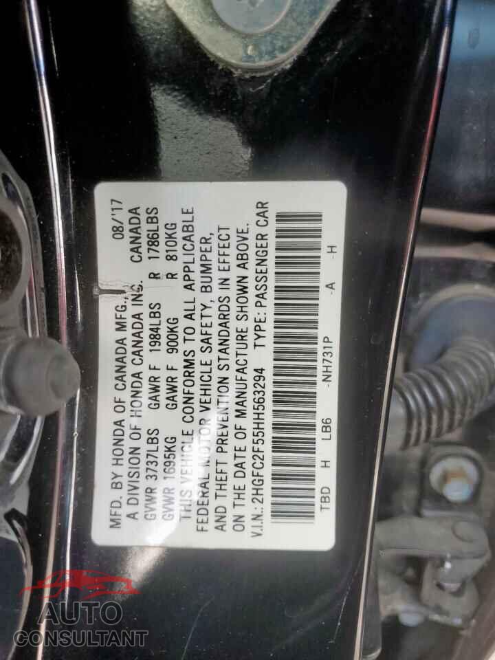 HONDA CIVIC 2017 - 2HGFC2F55HH563294