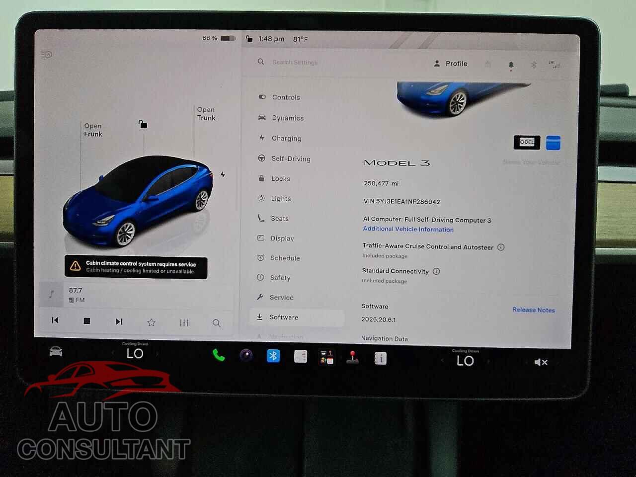 TESLA MODEL 3 2022 - 5YJ3E1EA1NF286942
