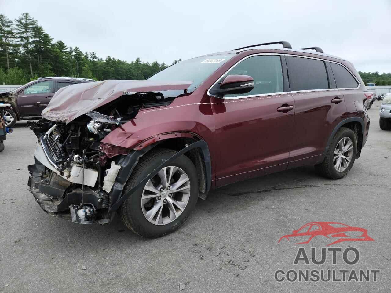 TOYOTA HIGHLANDER 2015 - 5TDJKRFH0FS149059