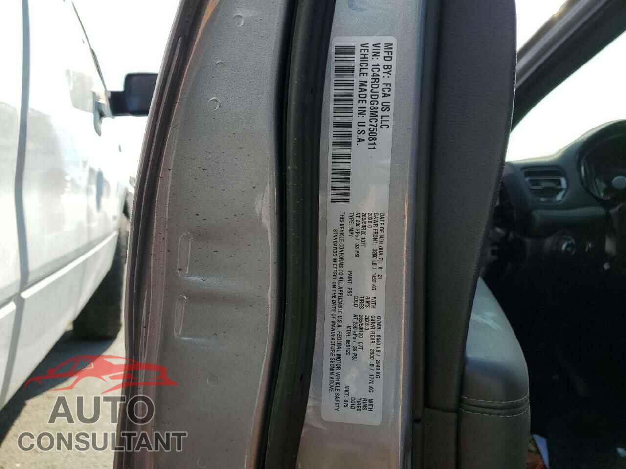 DODGE DURANGO 2021 - 1C4RDJDG8MC750811