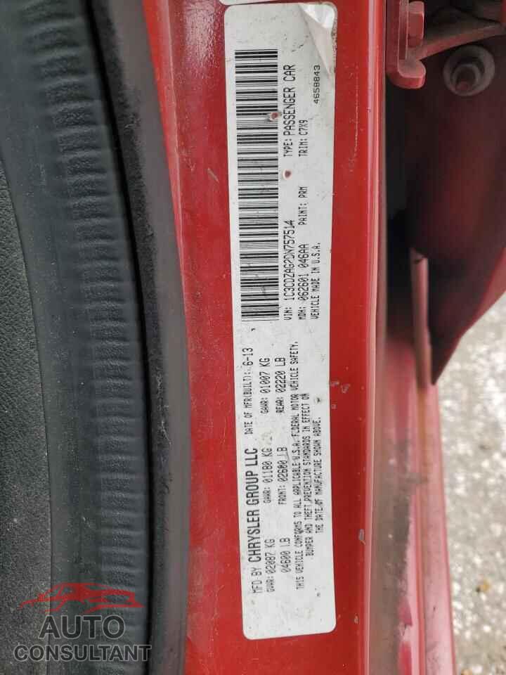 DODGE AVENGER 2013 - 1C3CDZAG2DN757514