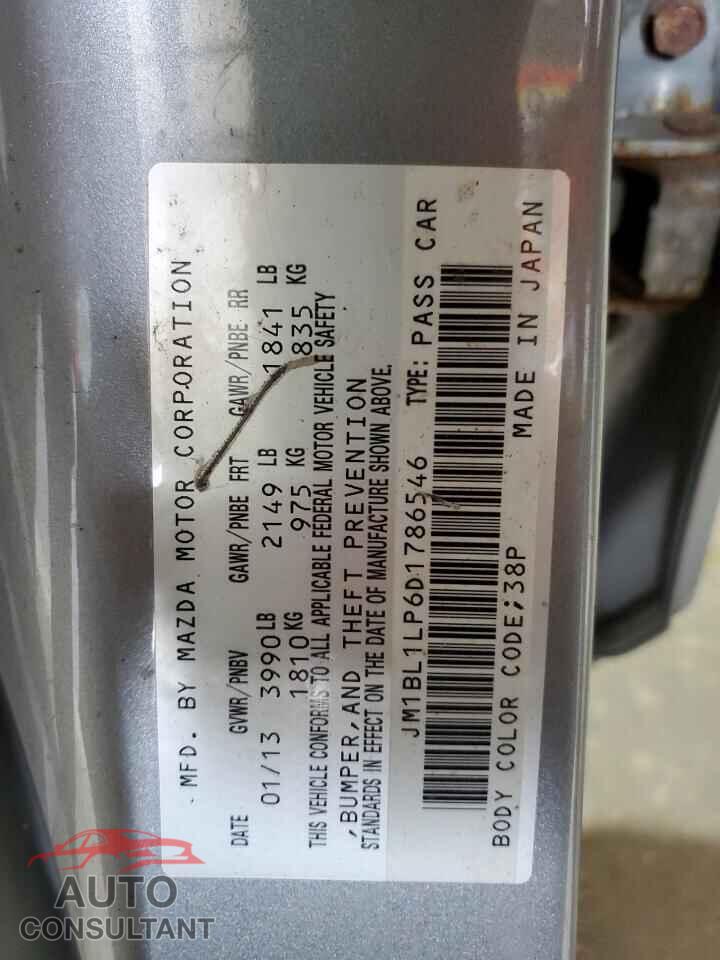 MAZDA 3 2013 - JM1BL1LP6D1786546