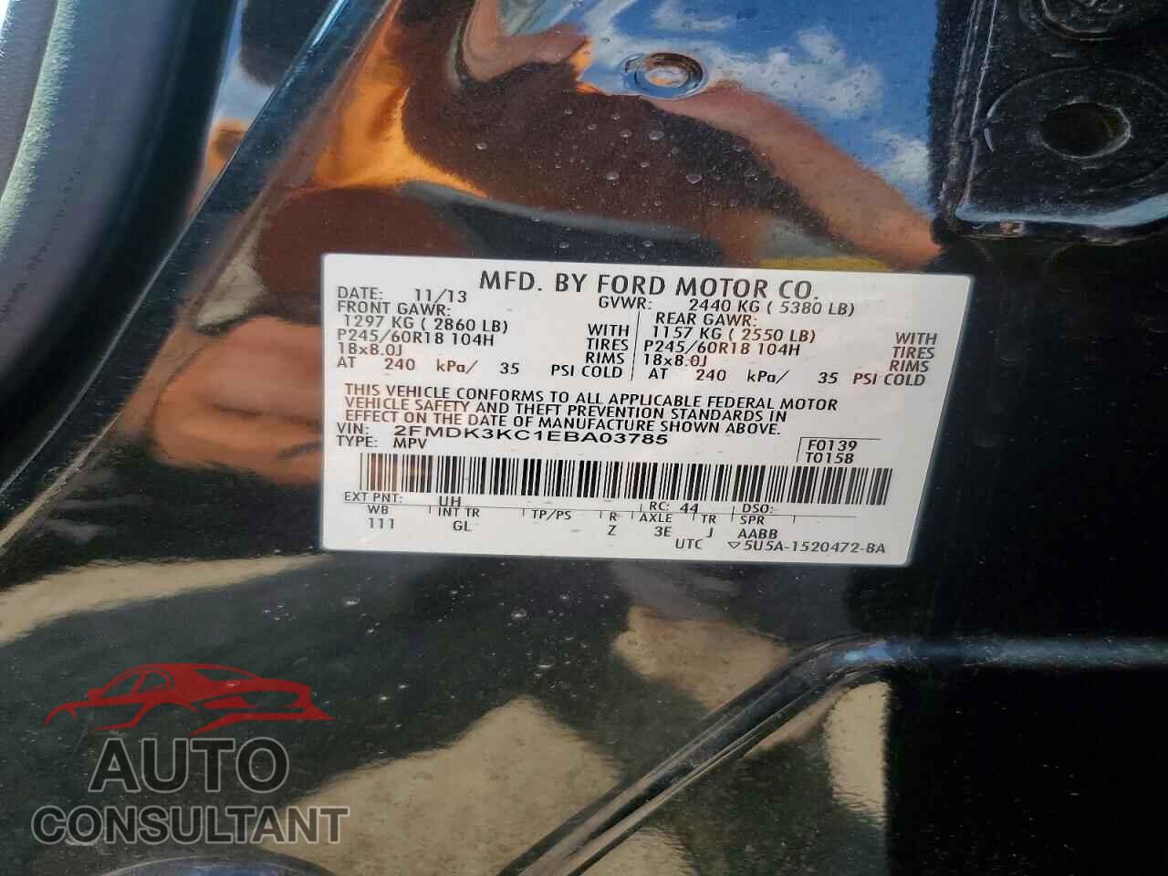 FORD EDGE 2014 - 2FMDK3KC1EBA03785