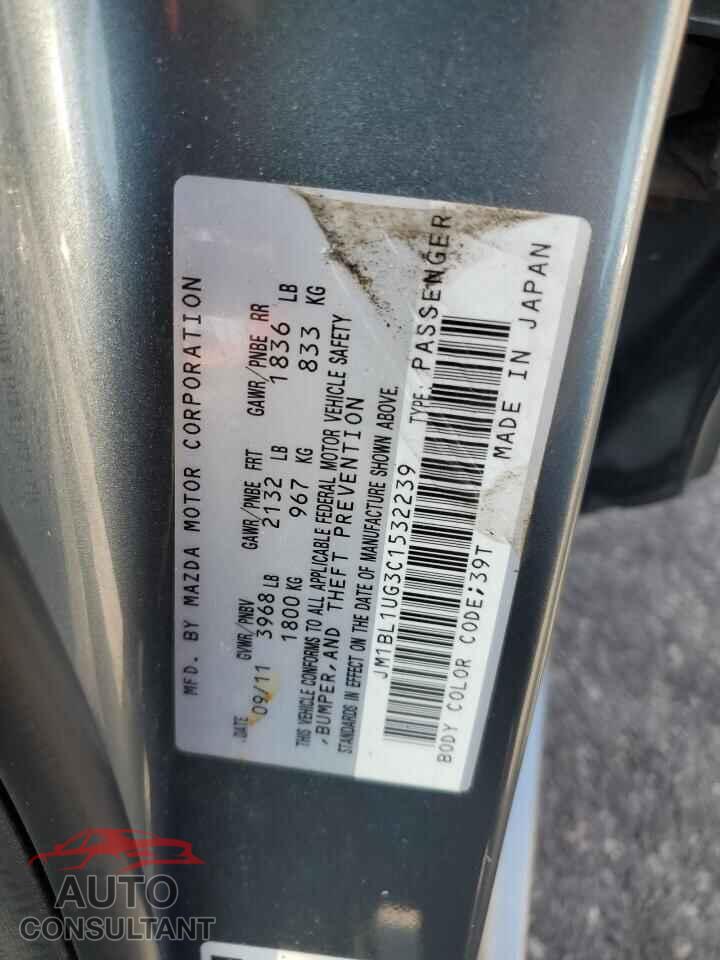 MAZDA 3 2012 - JM1BL1UG3C1532239