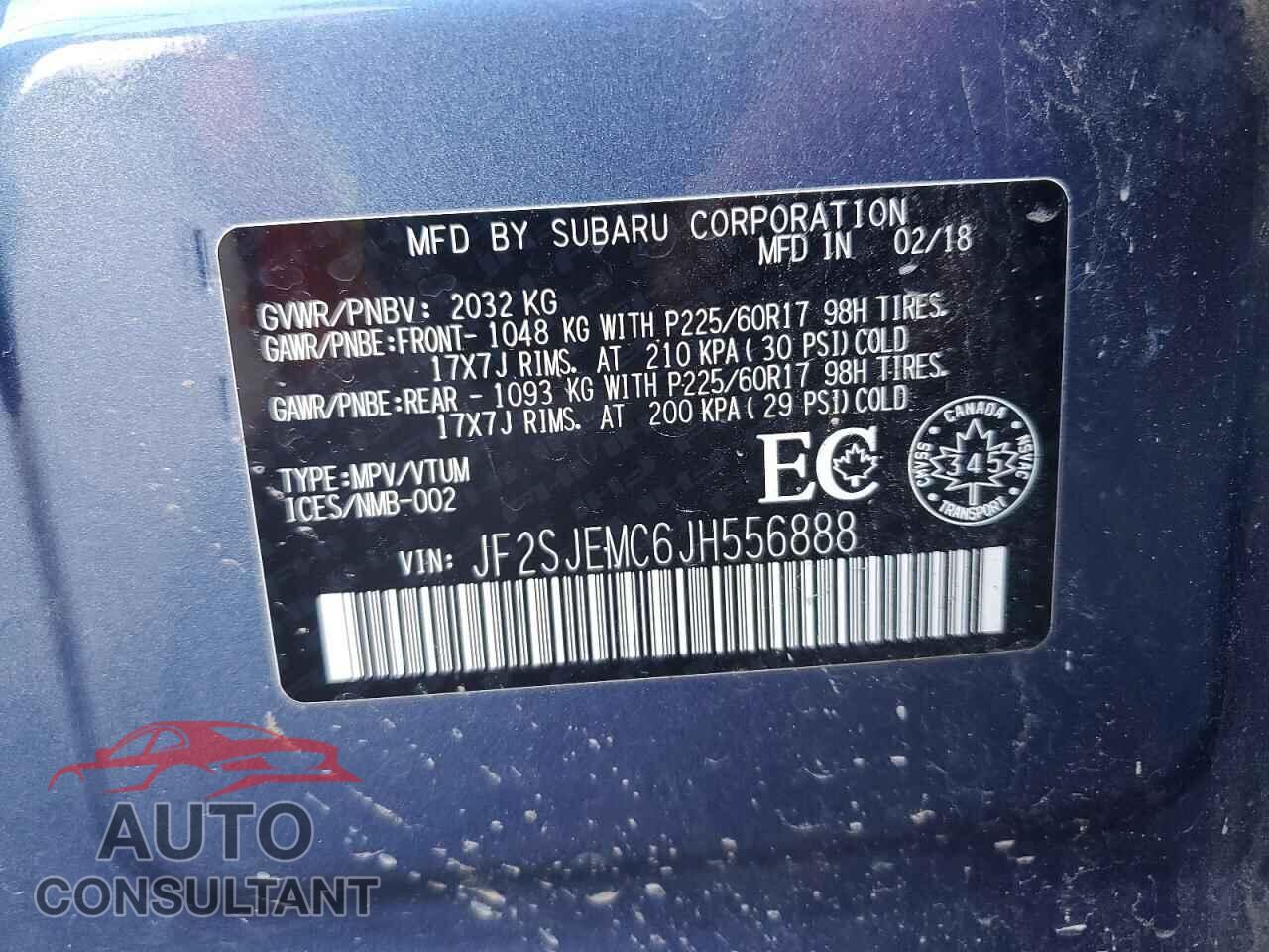 SUBARU FORESTER 2018 - JF2SJEMC6JH556888