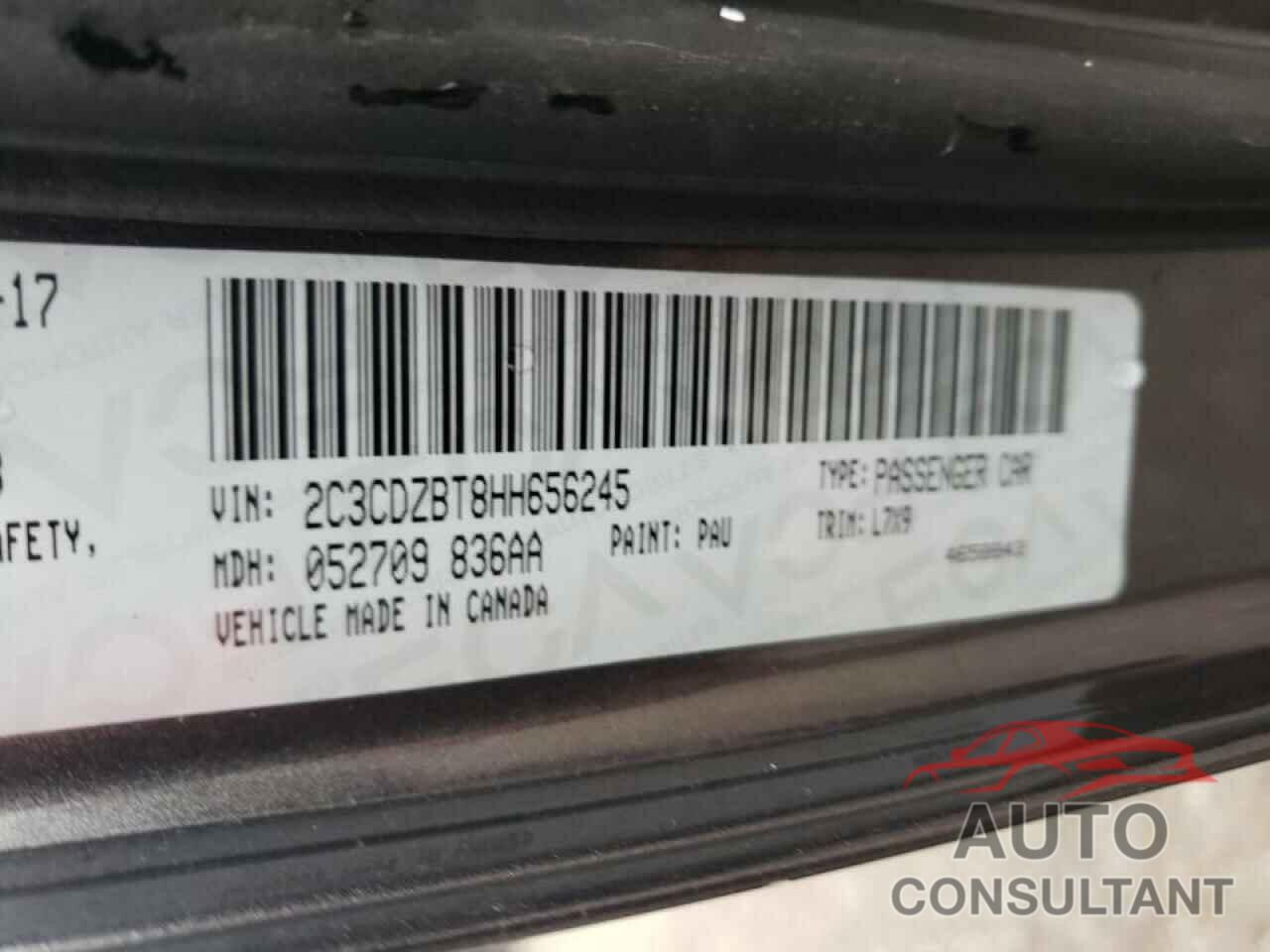 DODGE CHALLENGER 2017 - 2C3CDZBT8HH656245