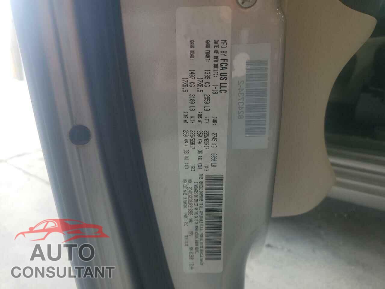 DODGE CARAVAN 2018 - 2C4RDGCG8JR210205