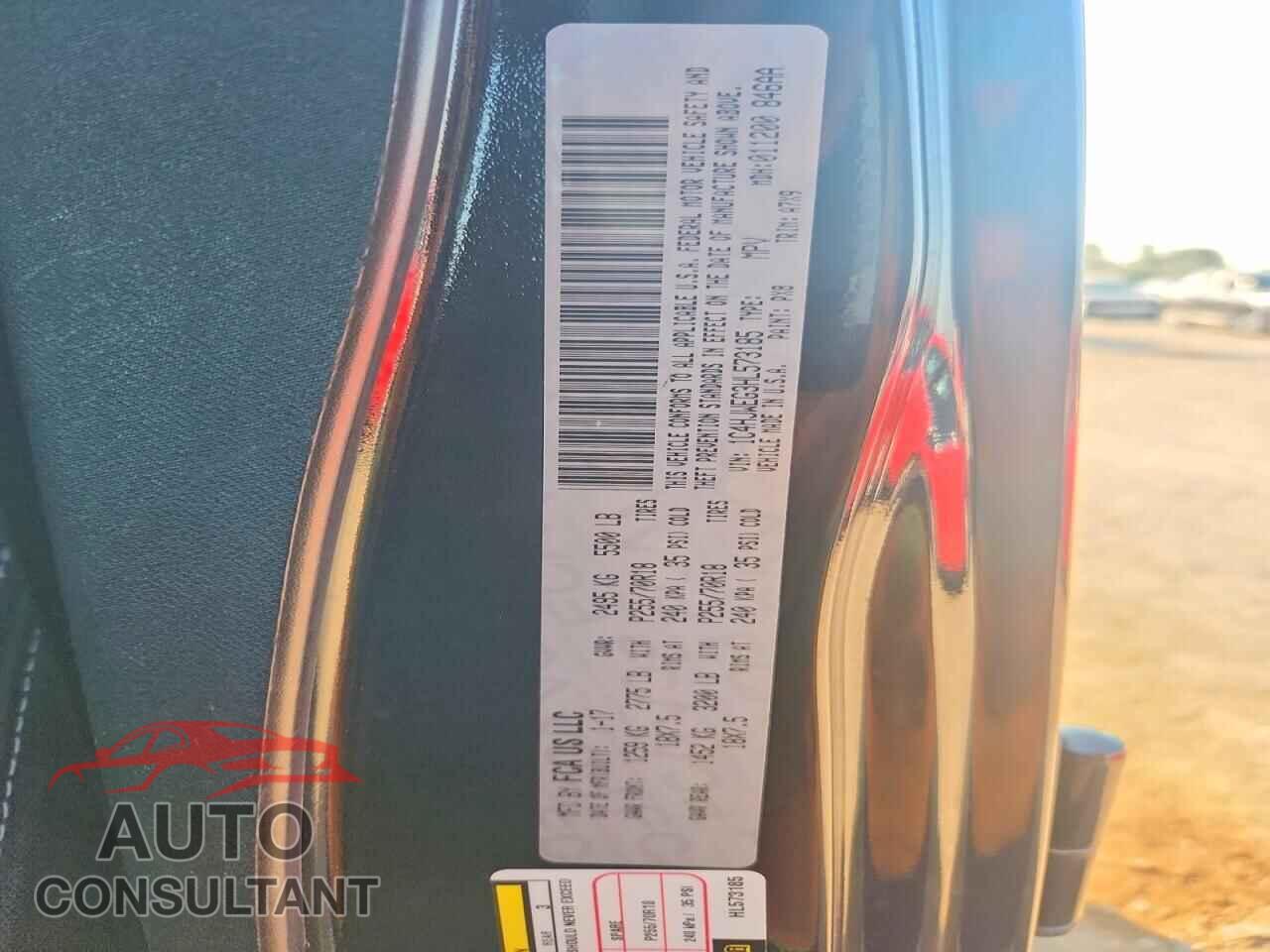 JEEP WRANGLER 2017 - 1C4HJWEG3HL573185