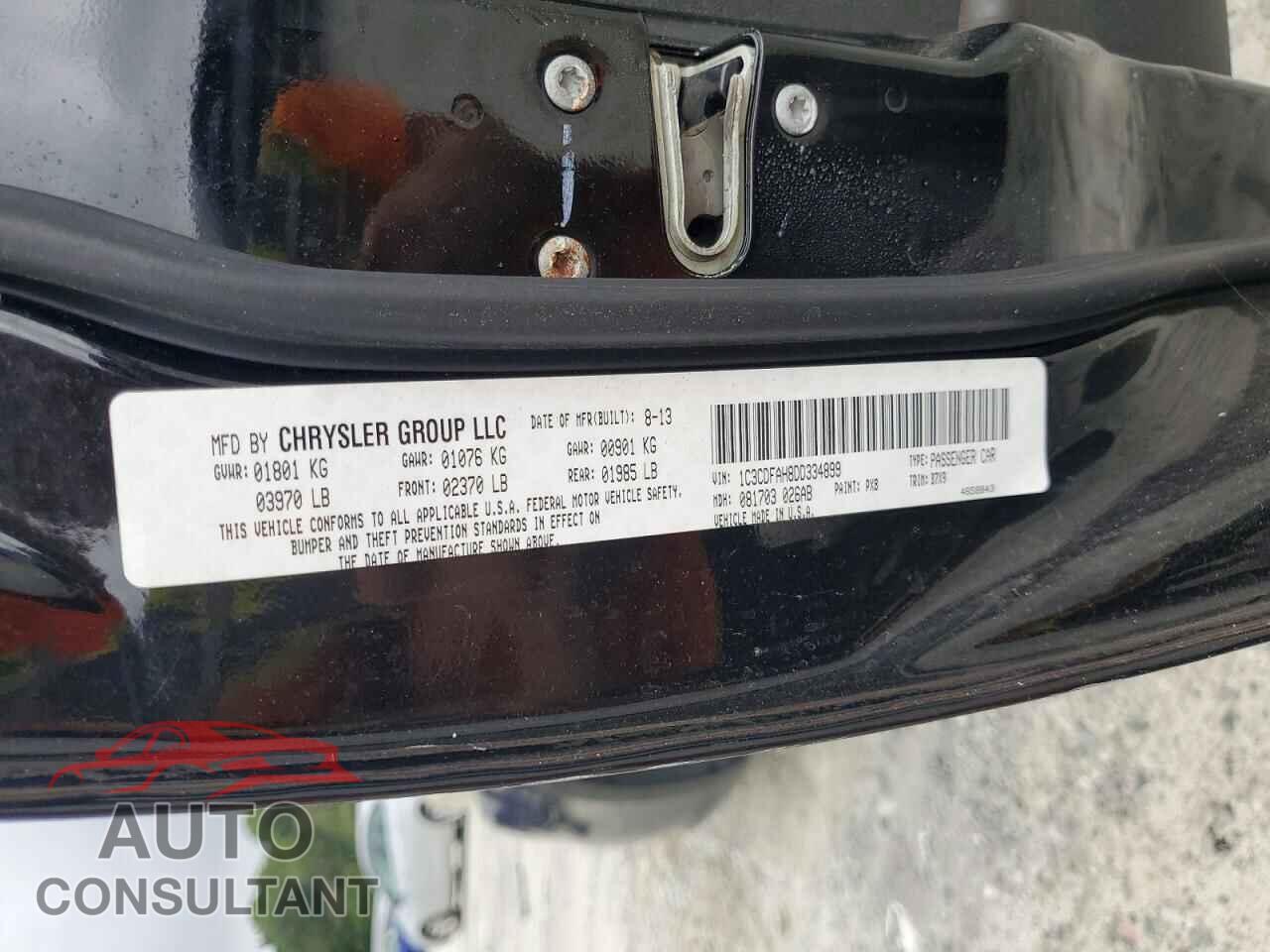 DODGE DART 2013 - 1C3CDFAH8DD334899