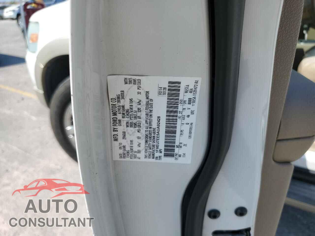 FORD EXPLORER 2010 - 1FMEU7EE5AUA92428