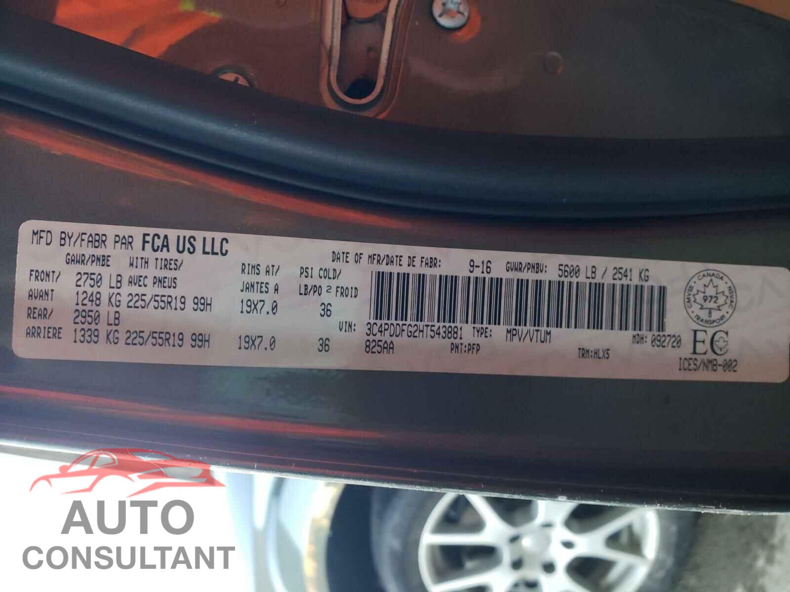 DODGE JOURNEY 2017 - 3C4PDDFG2HT543881