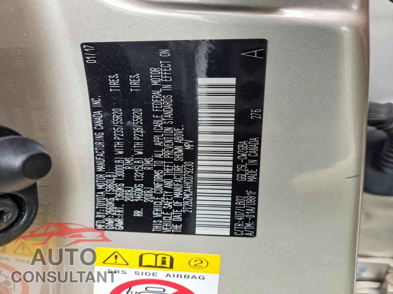 LEXUS RX350 2017 - 2T2BZMCA4HC079230