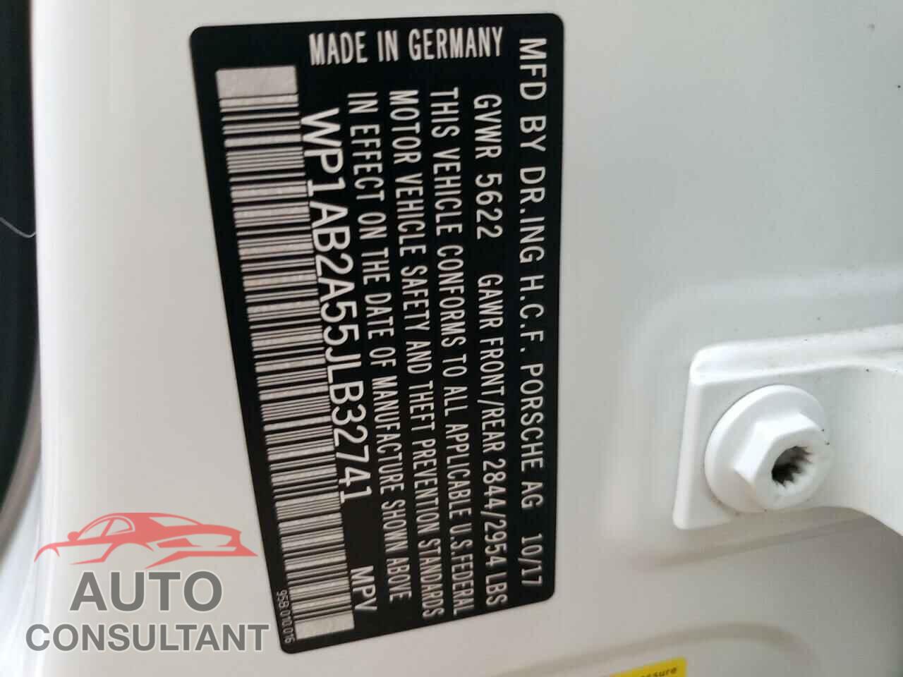 PORSCHE MACAN 2018 - WP1AB2A55JLB32741