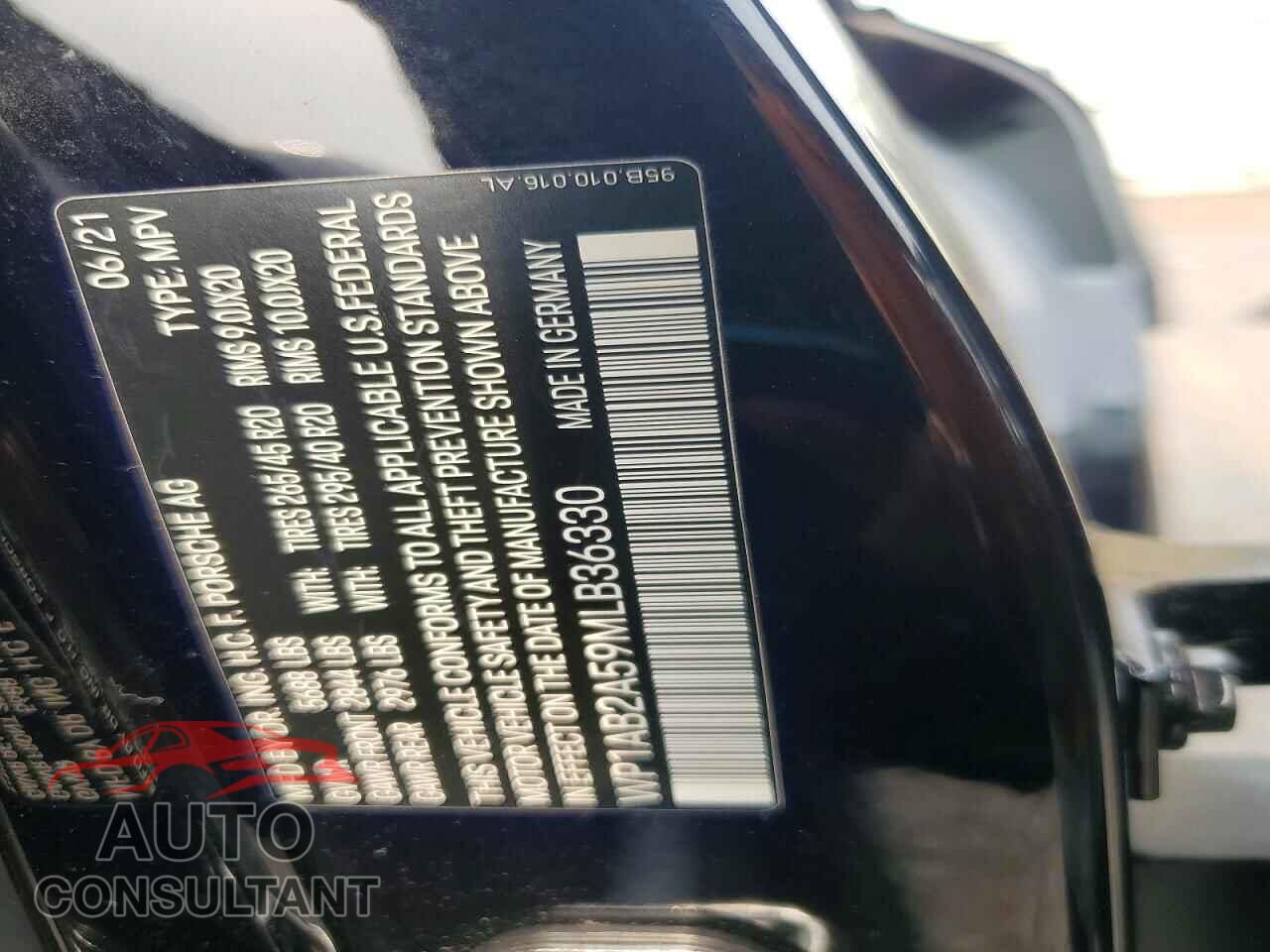 PORSCHE MACAN 2021 - WP1AB2A59MLB36330