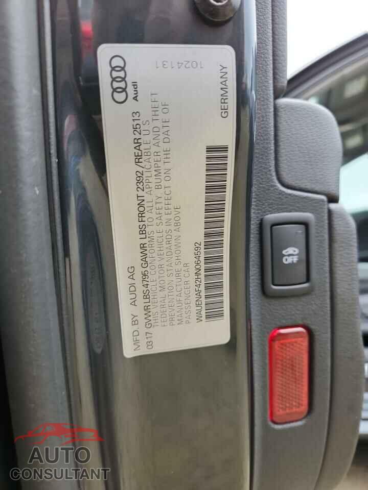 AUDI A4 2017 - WAUENAF42HN064592