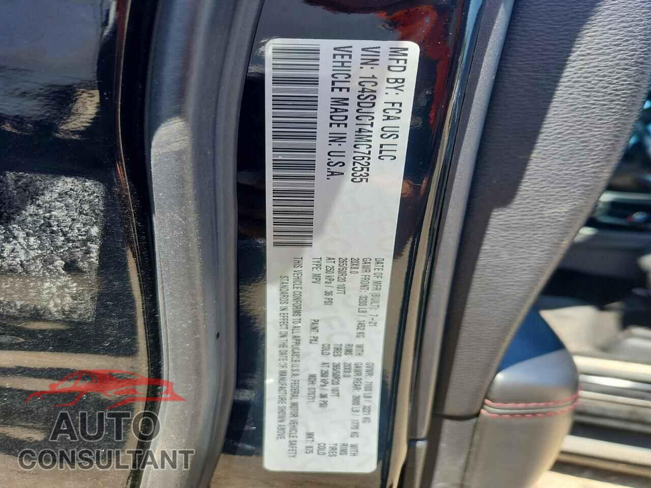 DODGE DURANGO 2021 - 1C4SDJCT4MC762535