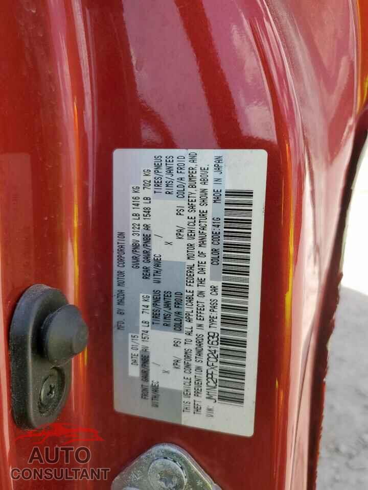 MAZDA MX5 2015 - JM1NC2PFXF0241639