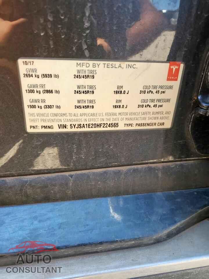 TESLA MODEL S 2017 - 5YJSA1E20HF224565