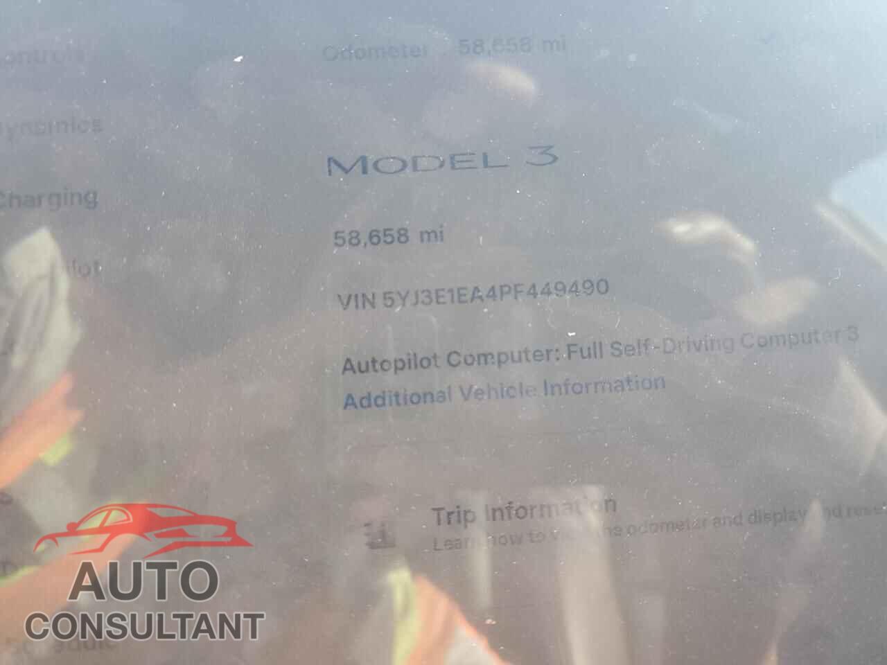 TESLA MODEL 3 2023 - 5YJ3E1EA4PF449490