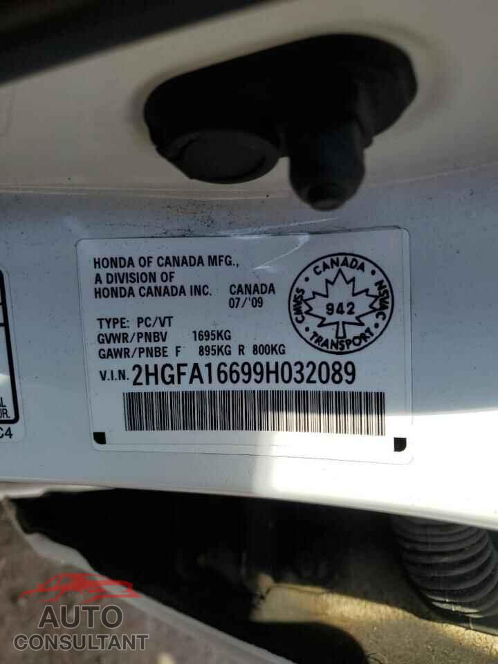 HONDA CIVIC 2009 - 2HGFA16699H032089